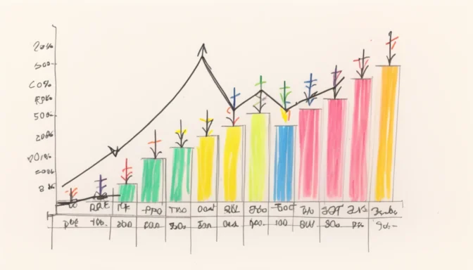 Rising graph depicting sales conversion rate