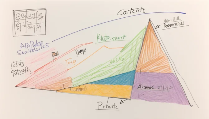 Diagram showing above the fold content