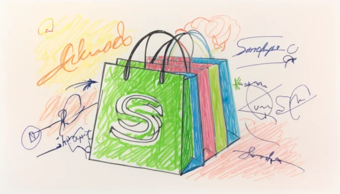 Shopify logo with Schema Markup code