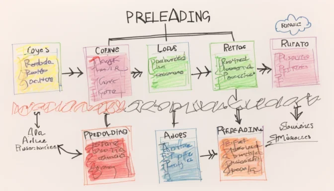 Flowchart detailing how preloading resources works