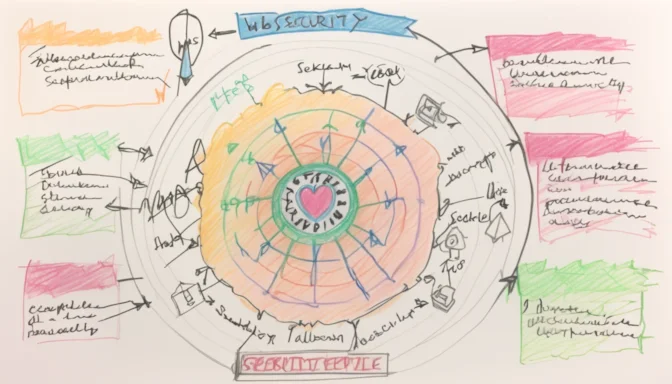 Diagram showing multiple layers of web security