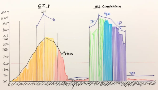 Chart comparing GZIP and ZIP file compression