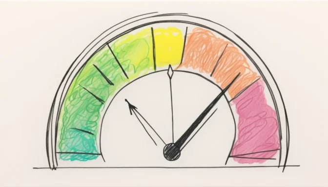 Gauge indicating optimal compression rate