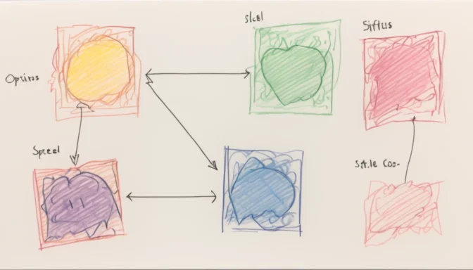 HTML code snippet demonstrating how to implement image sprites