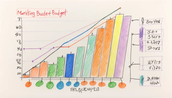 Graph depicting the influence of pricing on marketing budget