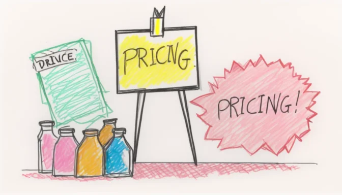 Importance sign next to a price tag indicating the critical role of pricing strategy