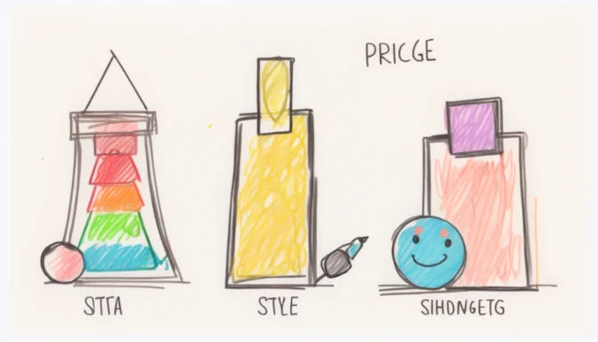 Three icons representing the key factors affecting pricing strategies