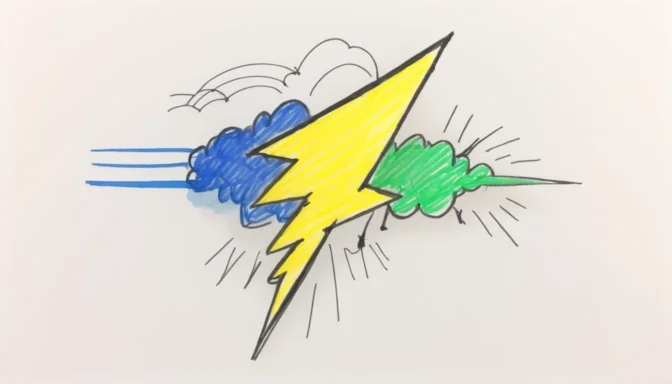 ASGI logo next to a lightning bolt representing fast API performance