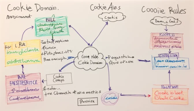 Flowchart describing cookie domain rules