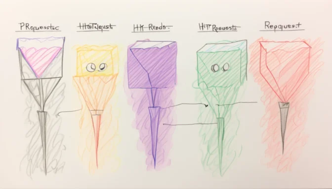 Diagram showing 5 types of HTTP requests