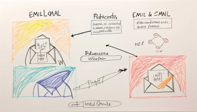 Differences between email and HTTP protocols