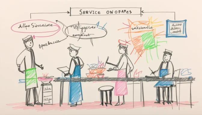 Diagram explaining how service workers operate