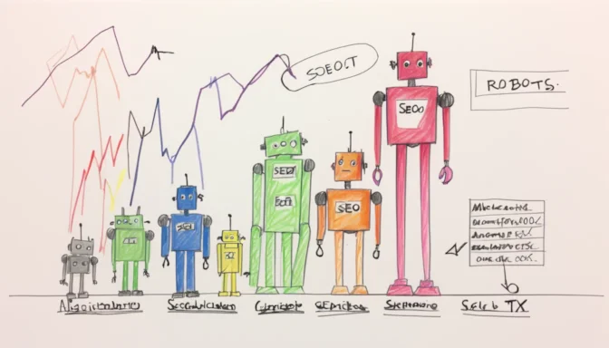 Graph illustrating SEO impact of robots.txt