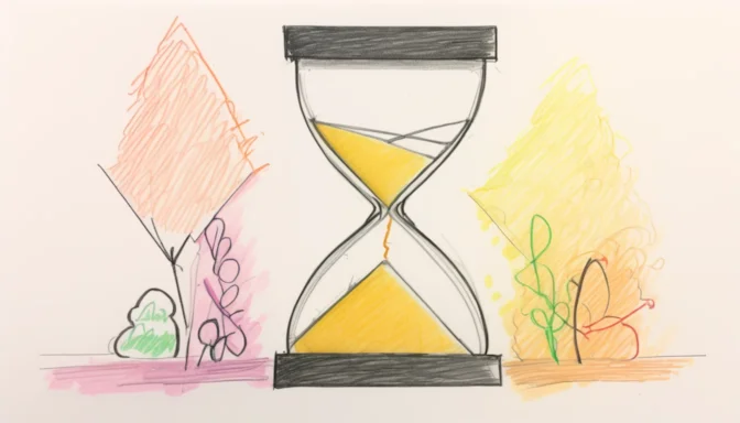 Hourglass indicating the temporary nature of session storage