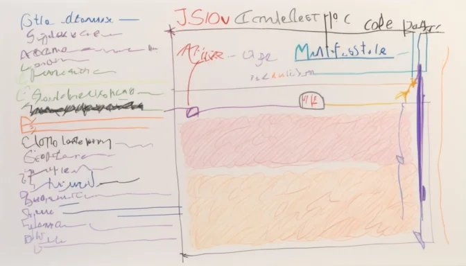 JSON code example for a web app manifest