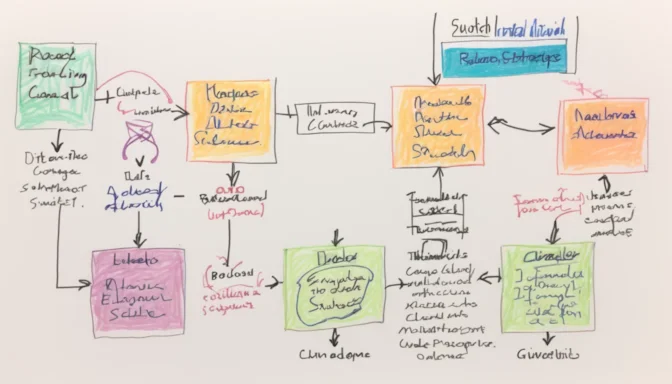 Flowchart depicting internal linking strategies