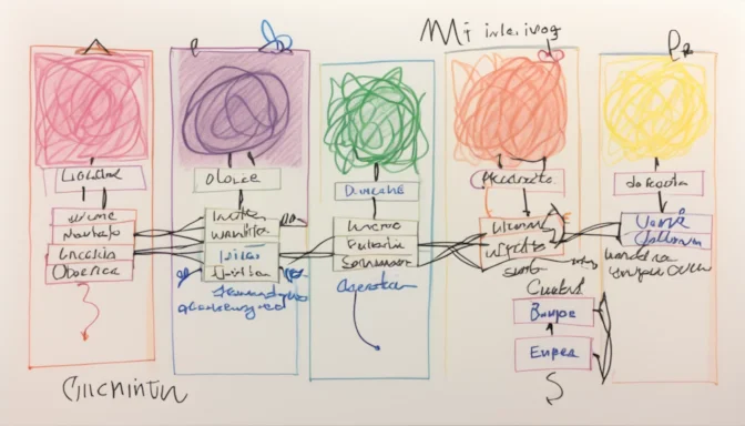 Graphic showing internal linking between different website pages