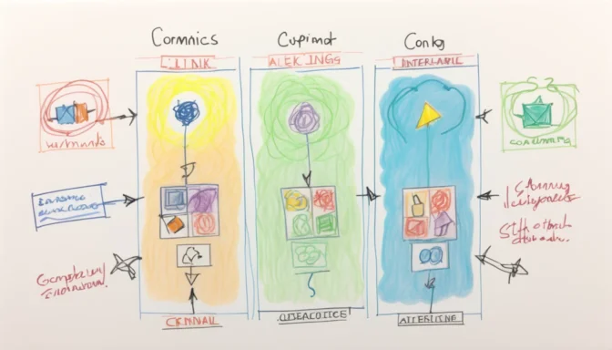 Infographic comparing internal and external linking