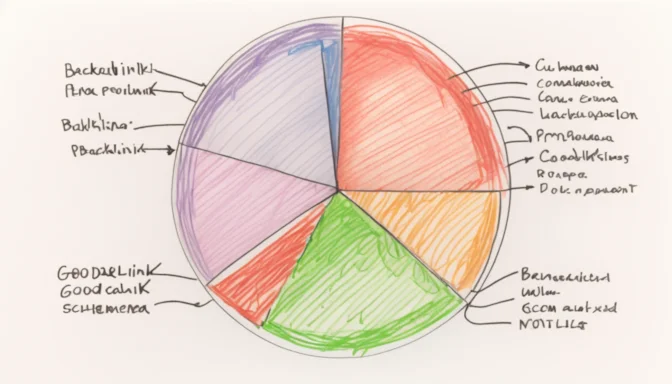 Pie chart showing the elements of a good backlink profile