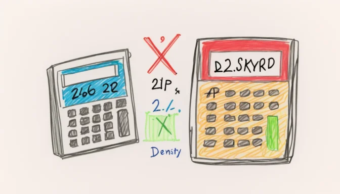 Calculator displaying the formula for 2% keyword density