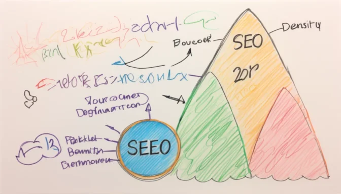 SEO ranking graph with a focus on 2% keyword density