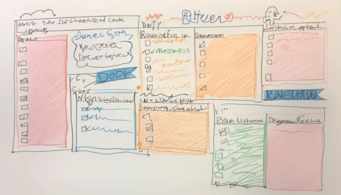 Checklist indicating elements of a good website layout