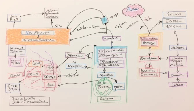 Flowchart showcasing the elements of site architecture