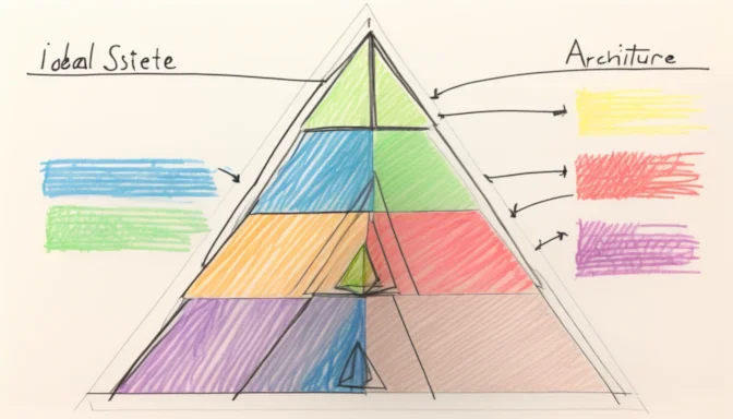 Pyramid structure diagram illustrating ideal site architecture