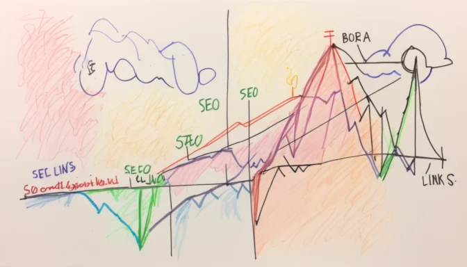 Graph showing SEO impact of broken links