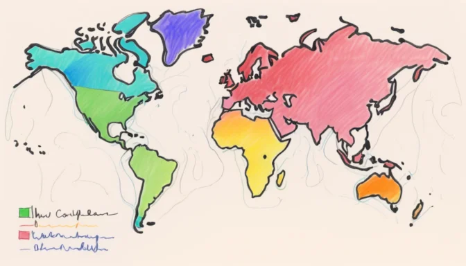 Heatmap showing population density