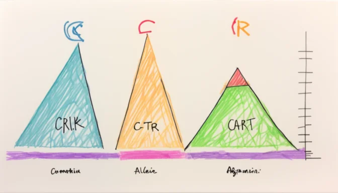 Graphic comparing click rate and CTR