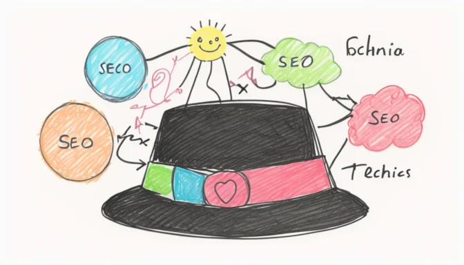 Illustration of Black Hat SEO techniques