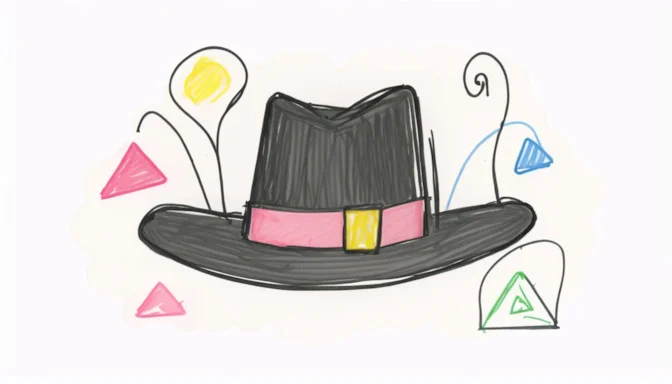 Icon of a black hat, symbolizing unethical SEO practices