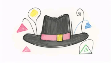 Icon of a black hat, symbolizing unethical SEO practices