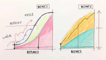 Graph highlighting different levels of bounce rate for better understanding