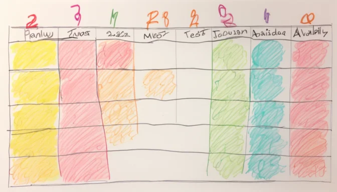 Calendar symbolizing test availability