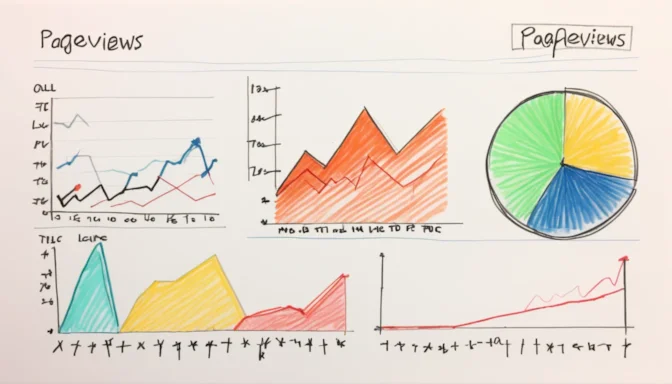 Analytics dashboard focusing on the pageviews metric