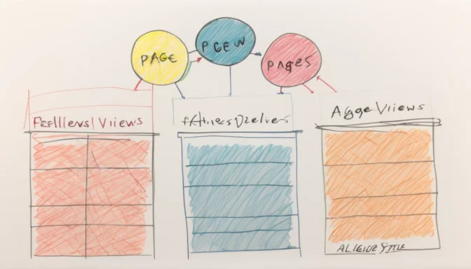 Text showing the spelling variants of page views and pageviews