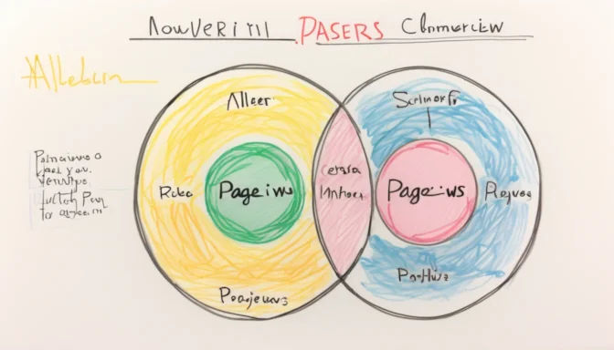 Venn diagram illustrating the difference between users and pageviews