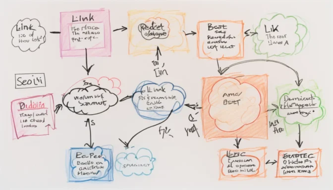 Flowchart indicating the choice of best link redirect for SEO