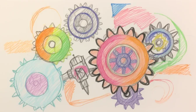 Gear mechanism illustrating how link equity works