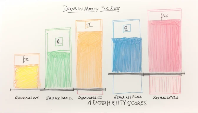 Scale showing the range of Domain Authority scores