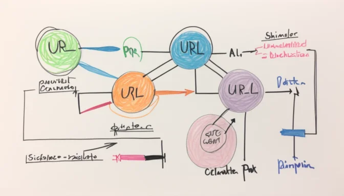 Diagram explaining the components of a URL with parameters