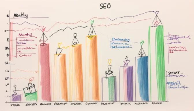 Chart illustrating monthly SEO costs