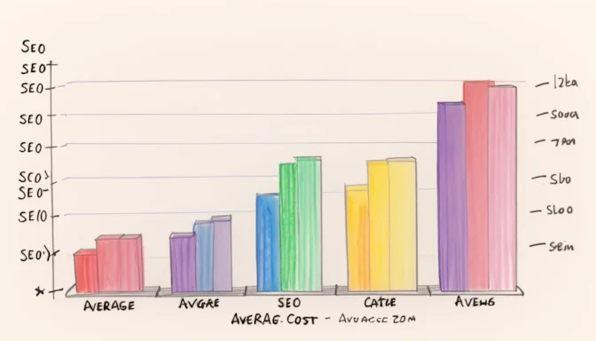 Bar graph showing average SEO costs in the USA