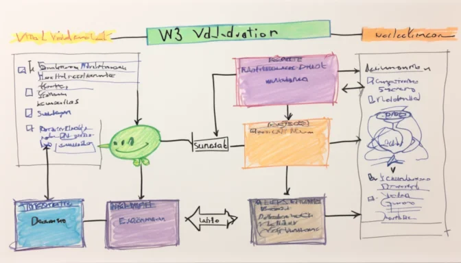 A computer screen displaying the different steps involved in the W3C validation process