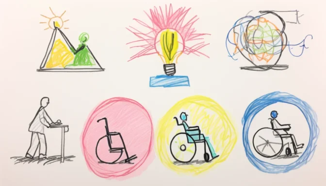 Icons portraying the four POUR principles of accessibility: Perceivable, Operable, Understandable, and Robust