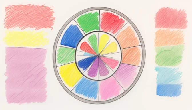 Color wheel highlighting the significance of different color contrast ratios for better readability and accessibility