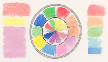 Color wheel highlighting the significance of different color contrast ratios for better readability and accessibility