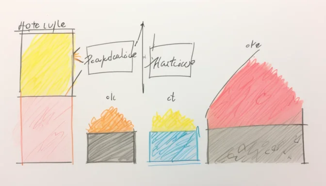 Diagram depicting the contrast ratio between foreground and background, illustrating its significance in readability and accessibility